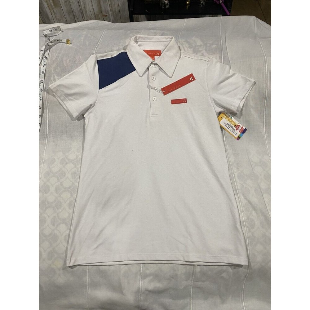 Redvanly Women White Polo Shirt Small